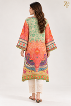 Shafaq - Coral Paisley 2 Piece Printed Suit