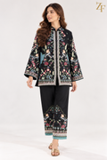 Shab-e-Gul - Black Floral 2 Piece Printed Suit
