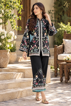 Shab-e-Gul - Black Floral 2 Piece Printed Suit