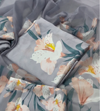 Grey digital printed silk 3-piece suit, image 2 of 2