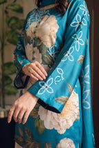 Sabz Pari - Emerald Bloom Digital Printed Silk 3 Piece Suit