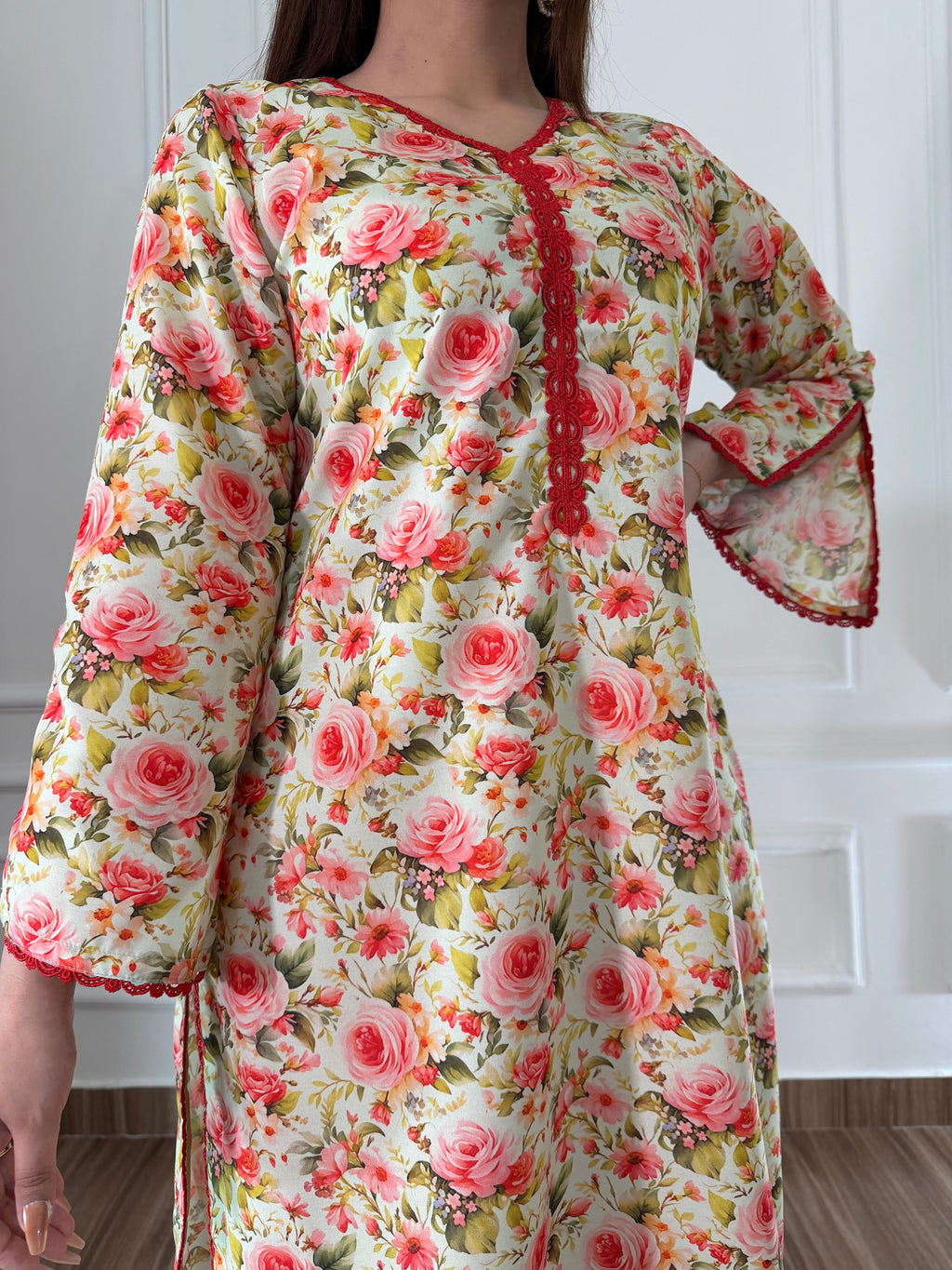 Pista Pink Rose Swiss lawn 3-piece suit, image 2 of 6