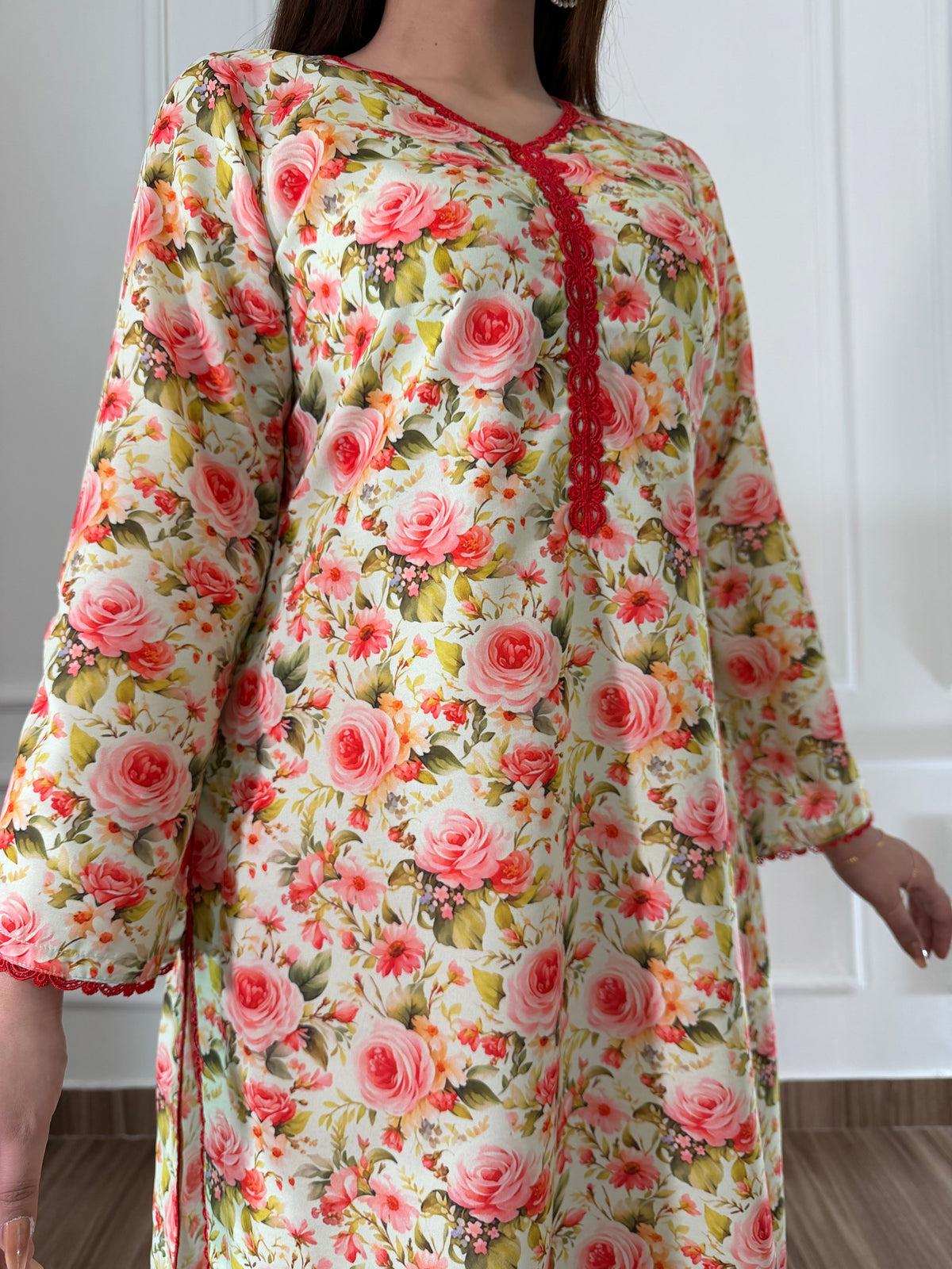 Pista Pink Rose Swiss lawn 3-piece suit, image 3 of 6