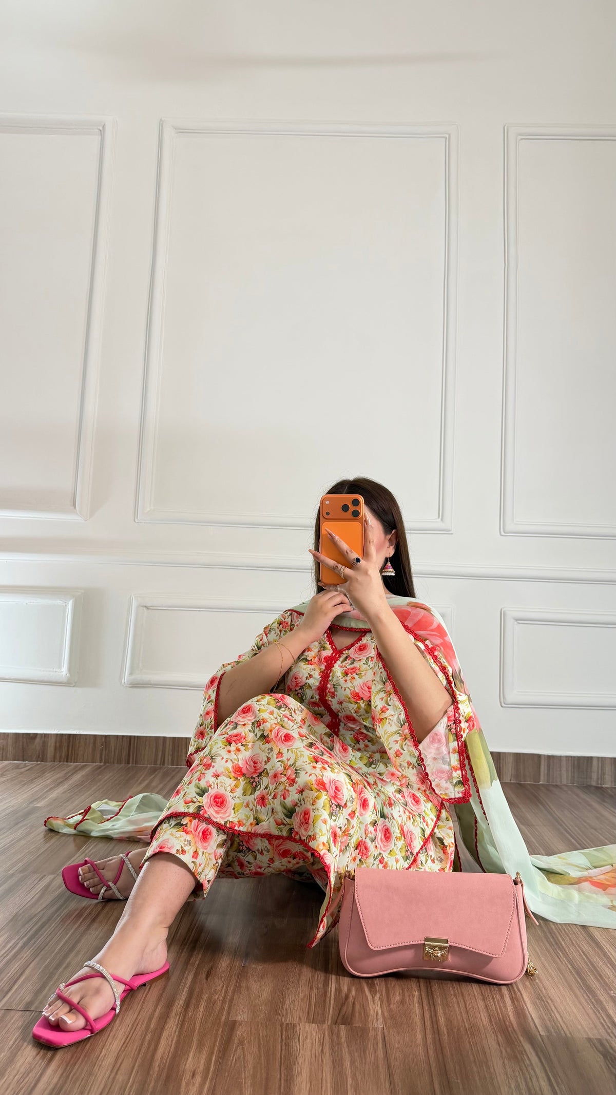 Pista Pink Rose Swiss lawn 3-piece suit, image 5 of 6