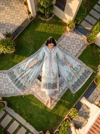 Shalimar - Mint Poly Lawn 3 Piece Printed Suit
