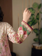 Mahnoor - Pink Poly Lawn 3 Piece Printed Suit