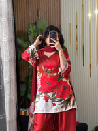 Surkh Gulab - Scarlet Rose Digital Printed Silk 3 Piece Suit