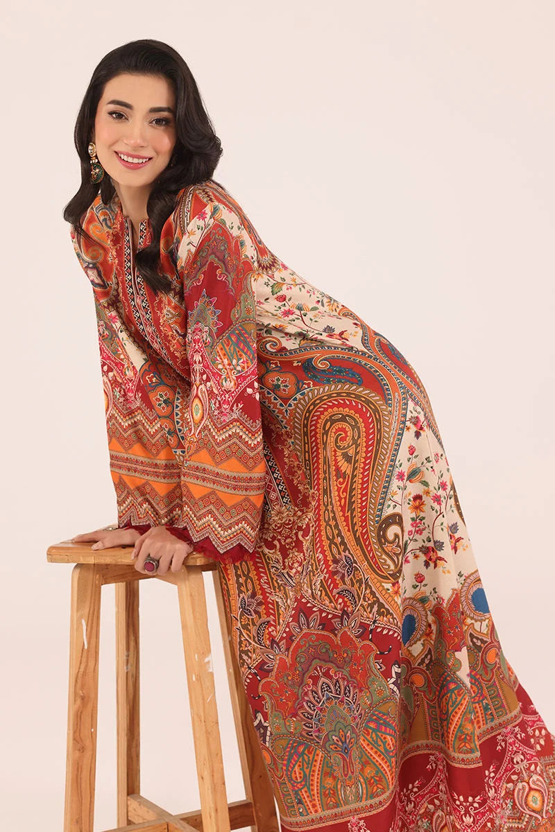 Aatish - Jupiter Fire Digital Printed Silk Long Kaftan