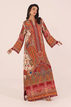 Aatish - Jupiter Fire Digital Printed Silk Long Kaftan