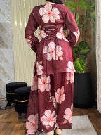 Rosewood Blossom digital printed silk 3-piece suit, image 3 of 3