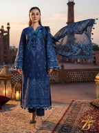 Neelam - Royal Navy 3 Piece Printed Suit