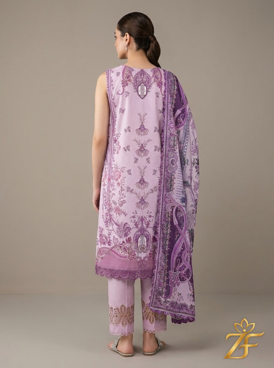 Sitara - Lilac Pink 3 Piece Printed Suit
