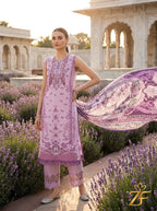 Sitara - Lilac Pink 3 Piece Printed Suit
