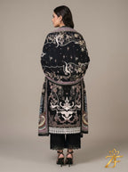Kali Ghata - Black Ivory 3 Piece Printed Suit