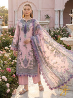 Ada - Blush Pink Grey 3 Piece Printed Suit