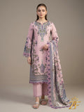 Ada - Blush Pink Grey 3 Piece Printed Suit