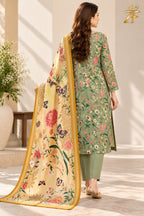 Titli - Sage Green Peach 3 Piece Printed Suit